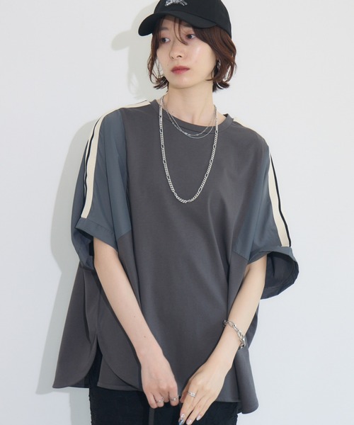 Paradise Picnic（パラダイスピクニック）の「ショルダーラインプルオーバー（Tシャツ/カットソー・レディース・アイボリー/ブラック/チャコールグレー・FREE）」の4枚目の写真