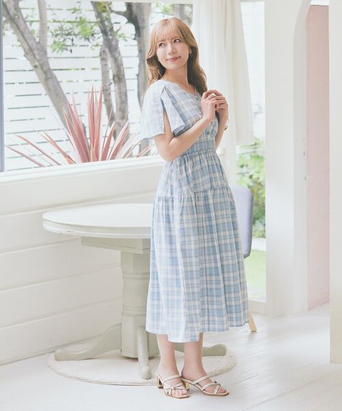 アリーム シアースリーブチェックワンピース シアースリーブチェックワンピース/Areeam（アリーム）の