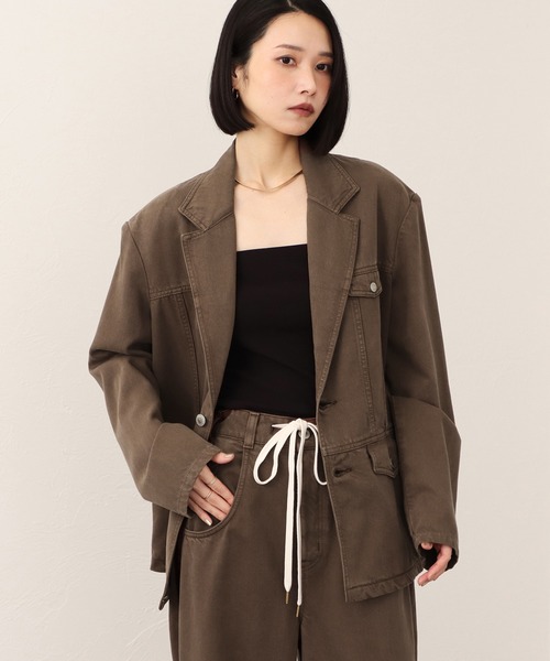 SOMETHING（サムシング）の「【GISELe 10月号掲載】atelier SOMETHING DENIM BLAZER/アトリエサムシングデニムブレザー（その他アウター・レディース・ブラック系その他/ブルー/ライトインディゴブルー/ブルー系その他/ブラウン・FREE）」の3枚目の写真
