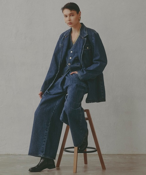 SOMETHING（サムシング）の「【GISELe 10月号掲載】atelier SOMETHING DENIM BLAZER/アトリエサムシングデニムブレザー（その他アウター・レディース・ブラック系その他/ブルー/ライトインディゴブルー/ブルー系その他/ブラウン・FREE）」の10枚目の写真
