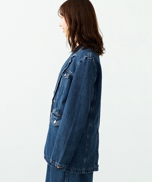 SOMETHING（サムシング）の「【GISELe 10月号掲載】atelier SOMETHING DENIM BLAZER/アトリエサムシングデニムブレザー（その他アウター・レディース・ブラック系その他/ブルー/ライトインディゴブルー/ブルー系その他/ブラウン・FREE）」の12枚目の写真