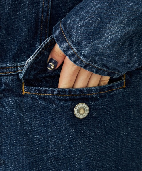 SOMETHING（サムシング）の「【GISELe 10月号掲載】atelier SOMETHING DENIM BLAZER/アトリエサムシングデニムブレザー（その他アウター・レディース・ブラック系その他/ブルー/ライトインディゴブルー/ブルー系その他/ブラウン・FREE）」の16枚目の写真