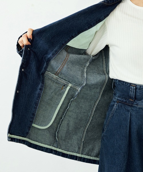SOMETHING（サムシング）の「【GISELe 10月号掲載】atelier SOMETHING DENIM BLAZER/アトリエサムシングデニムブレザー（その他アウター・レディース・ブラック系その他/ブルー/ライトインディゴブルー/ブルー系その他/ブラウン・FREE）」の17枚目の写真