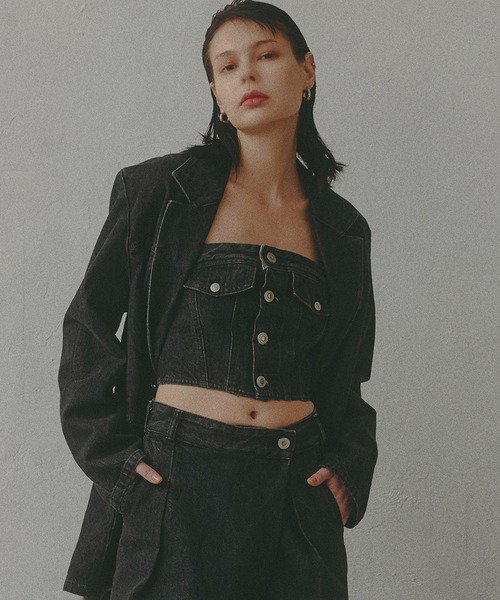 SOMETHING（サムシング）の「【GISELe 10月号掲載】atelier SOMETHING DENIM BLAZER/アトリエサムシングデニムブレザー（その他アウター・レディース・ブラック系その他/ブルー/ライトインディゴブルー/ブルー系その他/ブラウン・FREE）」の19枚目の写真
