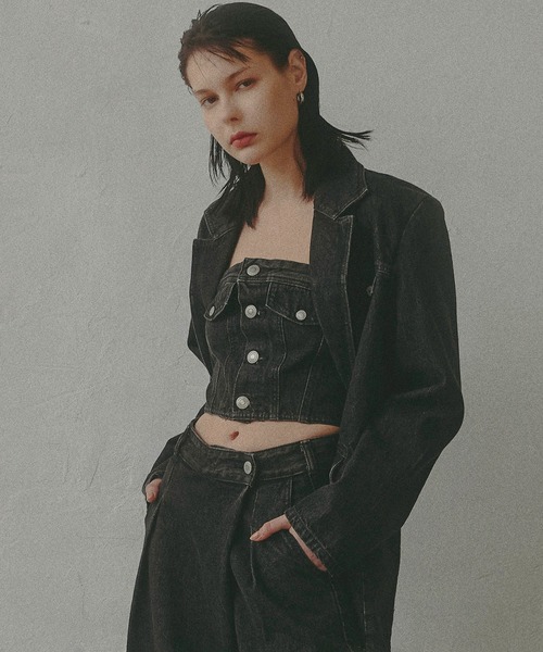 SOMETHING（サムシング）の「【GISELe 10月号掲載】atelier SOMETHING DENIM BLAZER/アトリエサムシングデニムブレザー（その他アウター・レディース・ブラック系その他/ブルー/ライトインディゴブルー/ブルー系その他/ブラウン・FREE）」の20枚目の写真