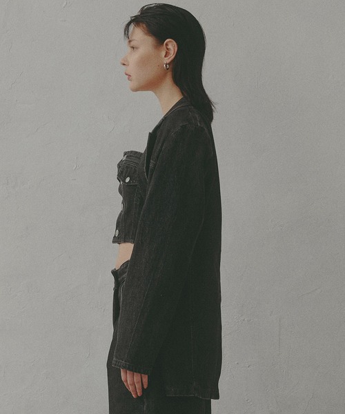 SOMETHING（サムシング）の「【GISELe 10月号掲載】atelier SOMETHING DENIM BLAZER/アトリエサムシングデニムブレザー（その他アウター・レディース・ブラック系その他/ブルー/ライトインディゴブルー/ブルー系その他/ブラウン・FREE）」の22枚目の写真