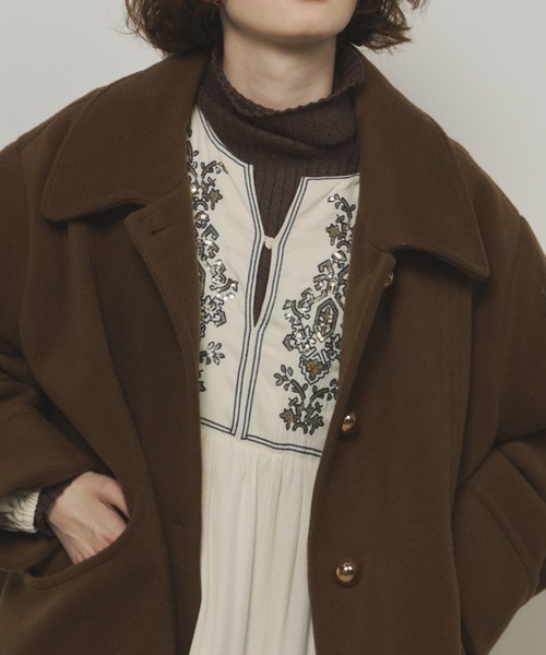 金釦ミドルコート（ステンカラーコート）｜Unitage（ユニテージ