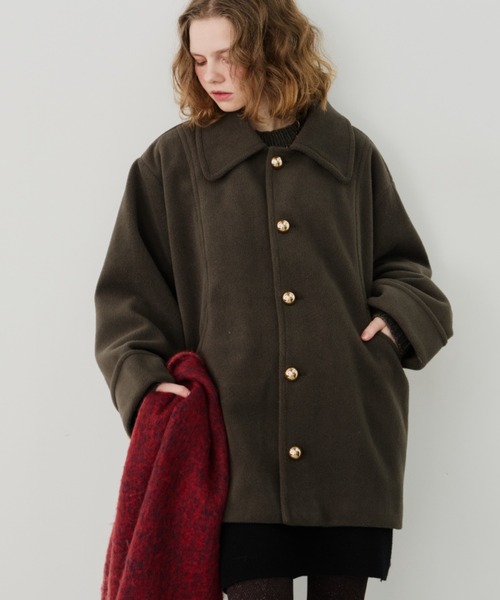 金釦　ミドルコート 金釦ミドルコート（ステンカラーコート）｜Unitage（ユニテージ）の