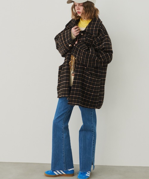 セール】金釦ミドルコート（ステンカラーコート）｜Unitage