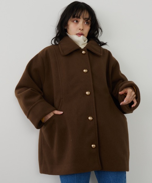 金釦　ミドルコート 金釦ミドルコート（ステンカラーコート）｜Unitage（ユニテージ）の