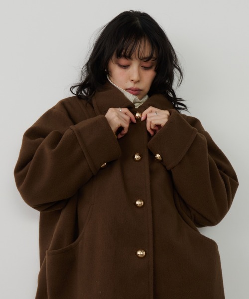 Unitage（ユニテージ）の「金釦ミドルコート（ステンカラーコート