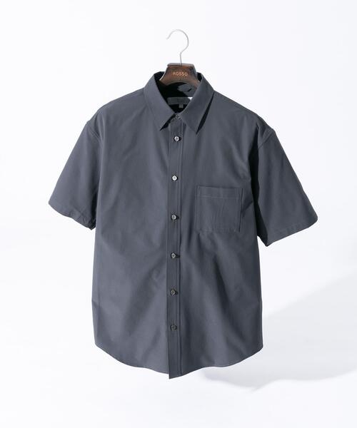 WEARMASTERS 廃盤モデル　半袖シャツ　Mサイズ セール】『XLサイズあり』マイクロサッカーレギュラーカラー半袖シャツ