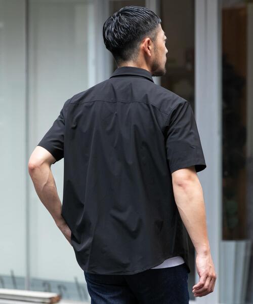 セール】『XLサイズあり』マイクロサッカーレギュラーカラー半袖シャツ