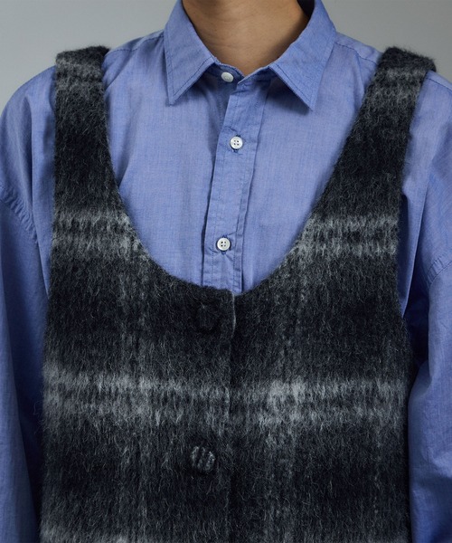 SALON adam et rope'(サロン アダム エ ロペ)の「BALLIシャギーミニジャンパースカート(ジャンパースカート・レディース・グレー系その他/イエロー系その他・FREE)」の8枚目の写真