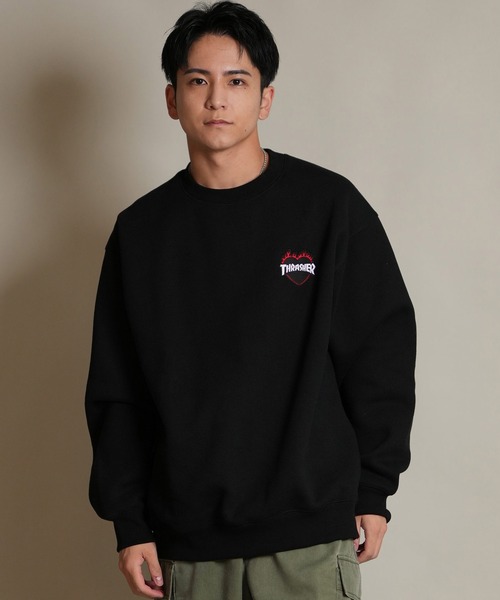 Thrasher 黒 スウェット Mサイズ セール】THRASHER/スラッシャー トレーナー スウェット クルーネック