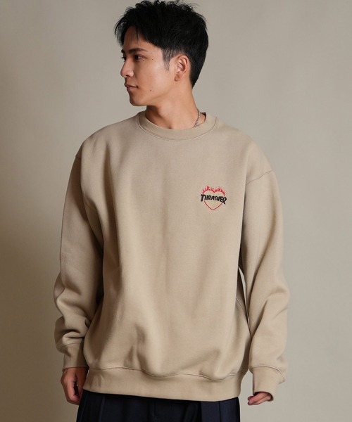 THRASHER(スラッシャー)の「THRASHER/スラッシャー トレーナー スウェット クルーネック ロゴ 裏起毛 254TH1TR064(スウェット・メンズ・ホワイト/ベージュ/ブラック・L/M/XL)」の16枚目の写真