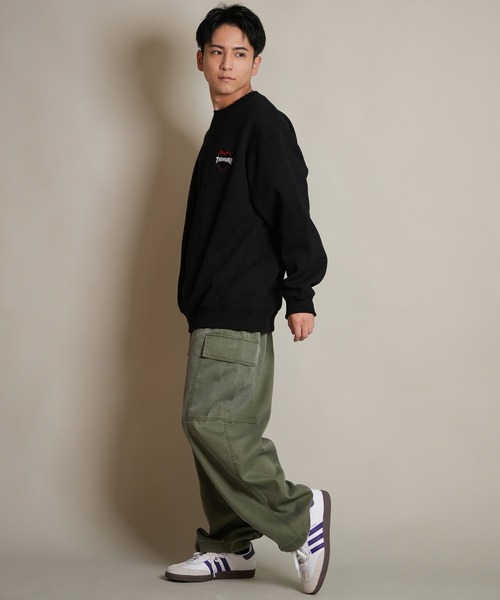 THRASHER(スラッシャー)の「THRASHER/スラッシャー トレーナー スウェット クルーネック ロゴ 裏起毛 254TH1TR064(スウェット・メンズ・ホワイト/ベージュ/ブラック・L/M/XL)」の13枚目の写真