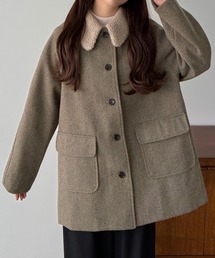 callautia(カラウティア)のボアカラーミドルコート(ステンカラーコート)