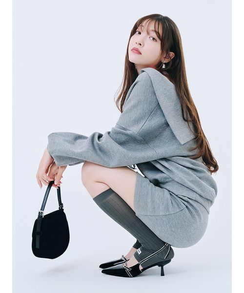 LILY BROWN（リリーブラウン）の「[L.B CANDY STOCK]ビジューラウンド2wayミニバッグ（ハンドバッグ・レディース・アイボリー/ブラック/ドット・F）」の6枚目の写真