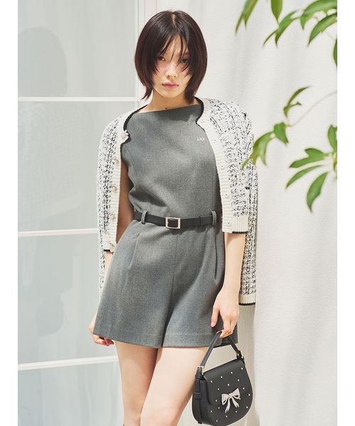 LILY BROWN（リリーブラウン）の「[L.B CANDY STOCK]ビジューラウンド2wayミニバッグ（ハンドバッグ・レディース・アイボリー/ブラック/ドット・F）」の7枚目の写真