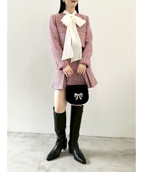 LILY BROWN（リリーブラウン）の「[L.B CANDY STOCK]ビジューラウンド2wayミニバッグ（ハンドバッグ・レディース・アイボリー/ブラック/ドット・F）」の18枚目の写真