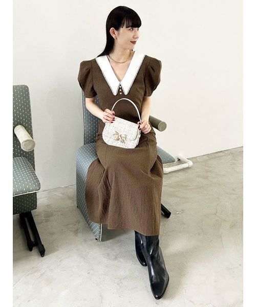 LILY BROWN（リリーブラウン）の「[L.B CANDY STOCK]ビジューラウンド2wayミニバッグ（ハンドバッグ・レディース・アイボリー/ブラック/ドット・F）」の20枚目の写真