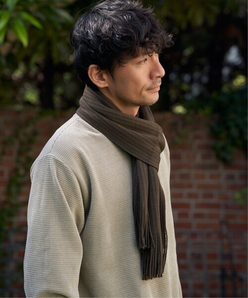 ikka(イッカ)の「【抗菌防臭】ラッセルシャドーストライプマフラー(マフラー・メンズ・ワイン/モカ/ネイビー/ブラック・FREE)」の5枚目の写真