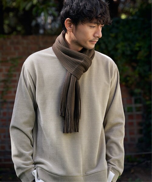 ikka(イッカ)の「【抗菌防臭】ラッセルシャドーストライプマフラー(マフラー・メンズ・ワイン/モカ/ネイビー/ブラック・FREE)」の6枚目の写真