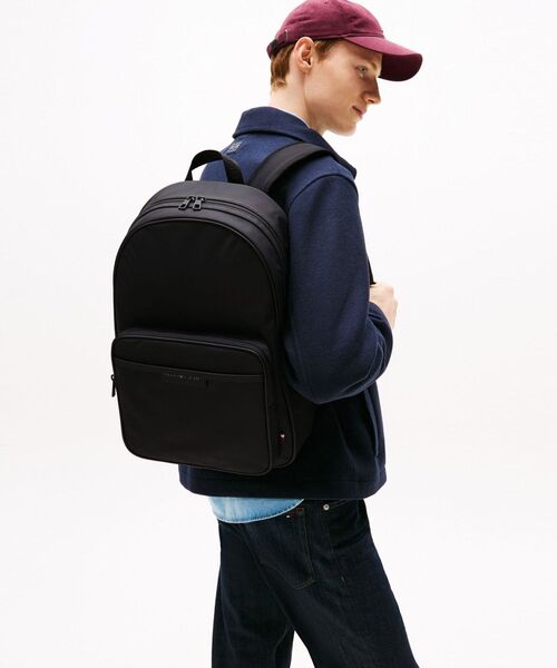 TOMMY HILFIGER（トミーヒルフィガー）の「リプリーブバックパック（バックパック/リュック・メンズ・ベージュ/ブラック・FREE）」の9枚目の写真