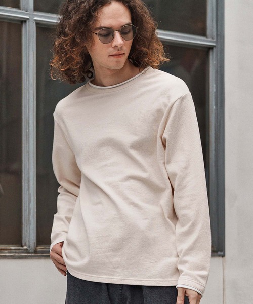 CAMBIO(カンビオ)の「mlt5349- スラブフェイクレイヤードロンT(CA02-55210)(Tシャツ/カットソー・メンズ・ブラック/アイボリー/ネイビー・XL/L/M)」の11枚目の写真
