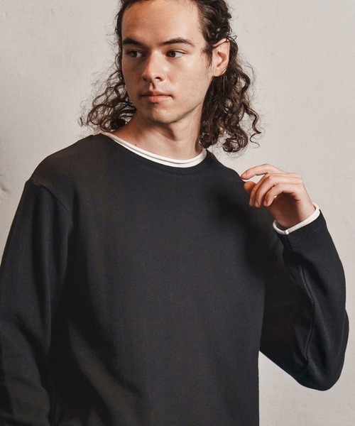 CAMBIO(カンビオ)の「mlt5349- スラブフェイクレイヤードロンT(CA02-55210)(Tシャツ/カットソー・メンズ・ブラック/アイボリー/ネイビー・XL/L/M)」の16枚目の写真