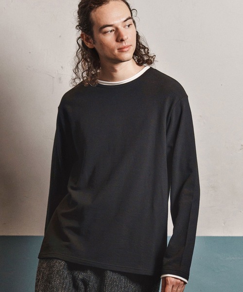 CAMBIO(カンビオ)の「mlt5349- スラブフェイクレイヤードロンT(CA02-55210)(Tシャツ/カットソー・メンズ・ブラック/アイボリー/ネイビー・XL/L/M)」の17枚目の写真