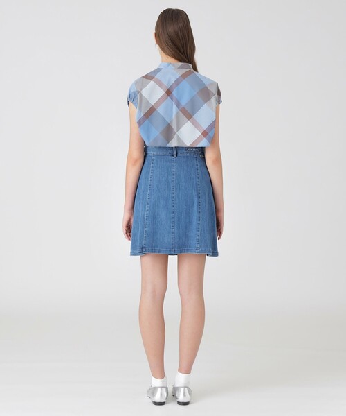 バーバリーブルーレーベルのデニムミニスカート BLUE LABEL