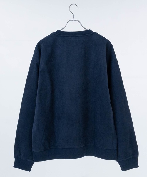 Naive magic（ナイーブマジック）の「【a】〔NAIVE MAGIC〕裏起毛カットスウェード チェーン フラワーエンブロイダリー クルーネックスウェット（スウェット・メンズ・ブラウン/ネイビー/アイボリー/チャコールグレー・LARGE/MEDIUM）」の8枚目の写真