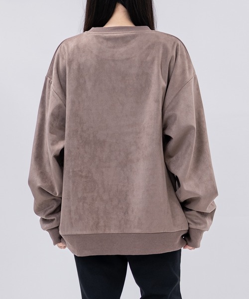 Naive magic（ナイーブマジック）の「【a】〔NAIVE MAGIC〕裏起毛カットスウェード チェーン フラワーエンブロイダリー クルーネックスウェット（スウェット・メンズ・ブラウン/ネイビー/アイボリー/チャコールグレー・LARGE/MEDIUM）」の9枚目の写真