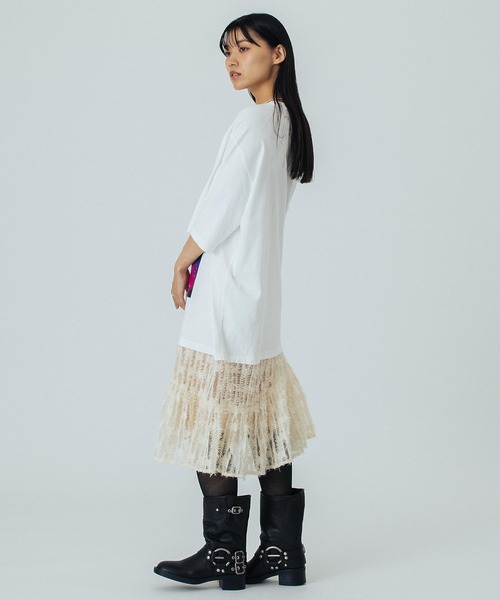 OKIRAKU（オキラク）の「(OKIRAKU×ROSEBUD)DOCKING GRAPHIC DRESS（ワンピース・レディース・ホワイト/ブラック・ONE SIZE）」の12枚目の写真