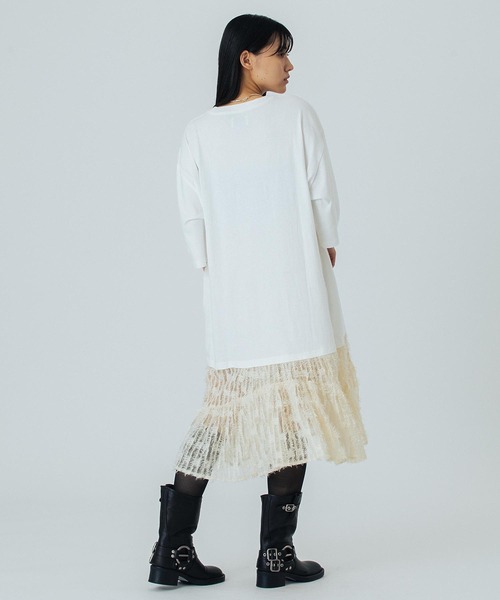 OKIRAKU（オキラク）の「(OKIRAKU×ROSEBUD)DOCKING GRAPHIC DRESS（ワンピース・レディース・ホワイト/ブラック・ONE SIZE）」の13枚目の写真