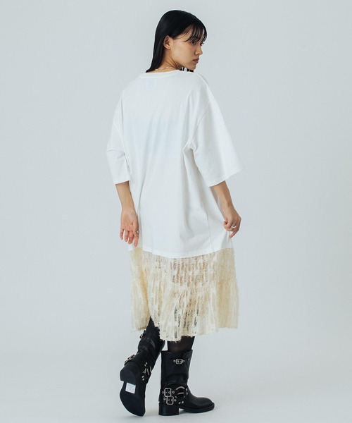 OKIRAKU（オキラク）の「(OKIRAKU×ROSEBUD)DOCKING GRAPHIC DRESS（ワンピース・レディース・ホワイト/ブラック・ONE SIZE）」の14枚目の写真