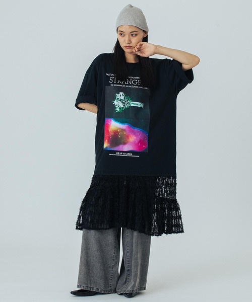 OKIRAKU（オキラク）の「(OKIRAKU×ROSEBUD)DOCKING GRAPHIC DRESS（ワンピース・レディース・ホワイト/ブラック・ONE SIZE）」の15枚目の写真