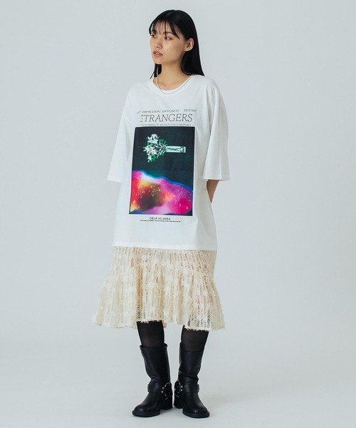 OKIRAKU（オキラク）の「(OKIRAKU×ROSEBUD)DOCKING GRAPHIC DRESS（ワンピース・レディース・ホワイト/ブラック・ONE SIZE）」の18枚目の写真