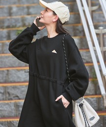 KELTY（ケルティ）の「KELTY/ケルティ 別注 ダブルロゴ刺繍 ウエストドローコード ストレッチスウェットワンピース（ワンピース）」