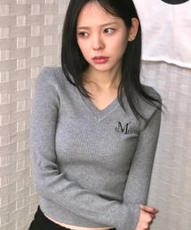 MUCENT（ムセント）の「◇MUCENT◇ブランド直輸入正規品 春も着れる!ジャンニ Vネック クロップド リブ編み ニット GIANNI V-NECK CROP RIB KNIT（ニット/セーター）」