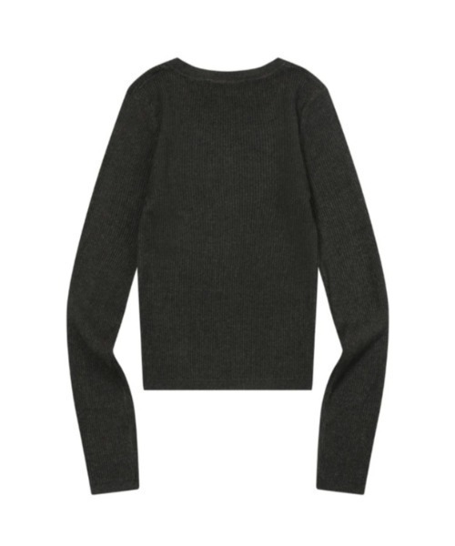 oproject リブ編み ブラックニットセーター 日本製 Oproject ニット oproject リブ編み ブラックニットセーター 日本製