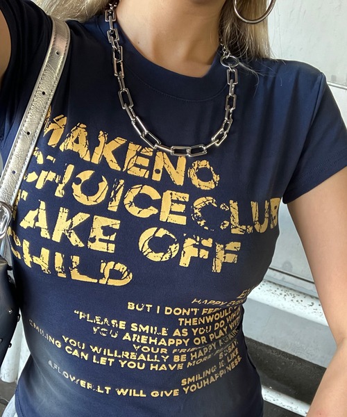 non-hedge(ノンヘッジ)の「ムラロゴプリントTシャツ(Tシャツ/カットソー・レディース・ワインレッド/ブラック/ネイビー/グレー/オフホワイト・FREE)」の10枚目の写真