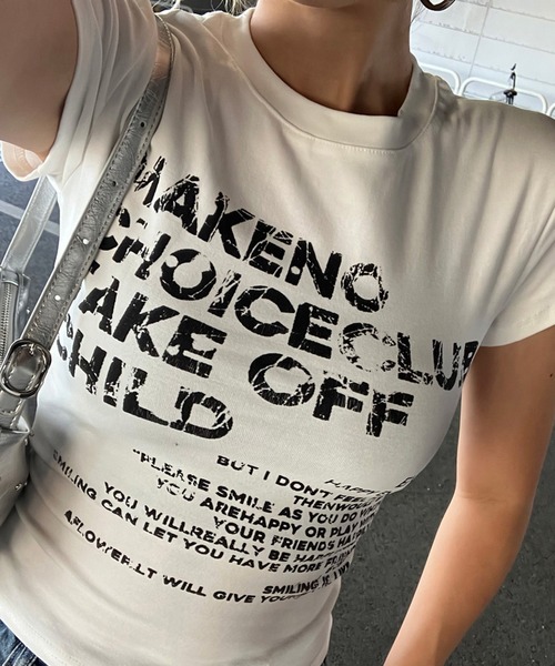 non-hedge(ノンヘッジ)の「ムラロゴプリントTシャツ(Tシャツ/カットソー・レディース・ワインレッド/ブラック/ネイビー/グレー/オフホワイト・FREE)」の19枚目の写真