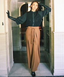 自由区 | フロントディテールラップワイド パンツ(その他パンツ)