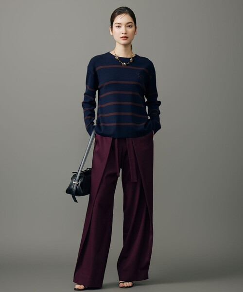 自由区(ジユウク)の「フロントディテールラップワイド パンツ(その他パンツ・レディース・黄土色系/ブラック系/ワイン系/ブラック系2・38/40)」の9枚目の写真