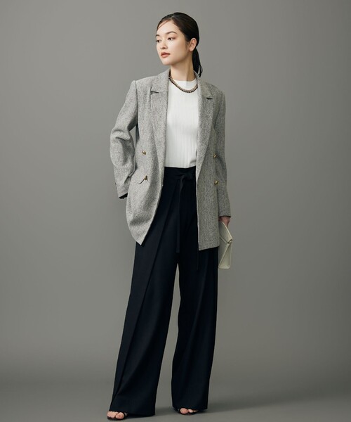 自由区(ジユウク)の「フロントディテールラップワイド パンツ(その他パンツ・レディース・黄土色系/ブラック系/ワイン系/ブラック系2・38/40)」の13枚目の写真