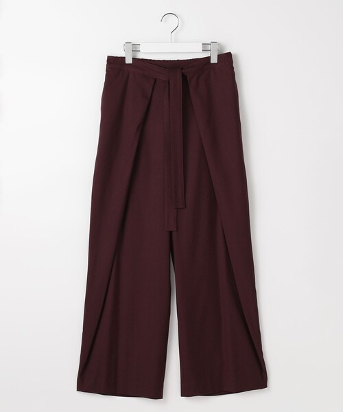 自由区(ジユウク)の「フロントディテールラップワイド パンツ(その他パンツ・レディース・黄土色系/ブラック系/ワイン系/ブラック系2・38/40)」の15枚目の写真