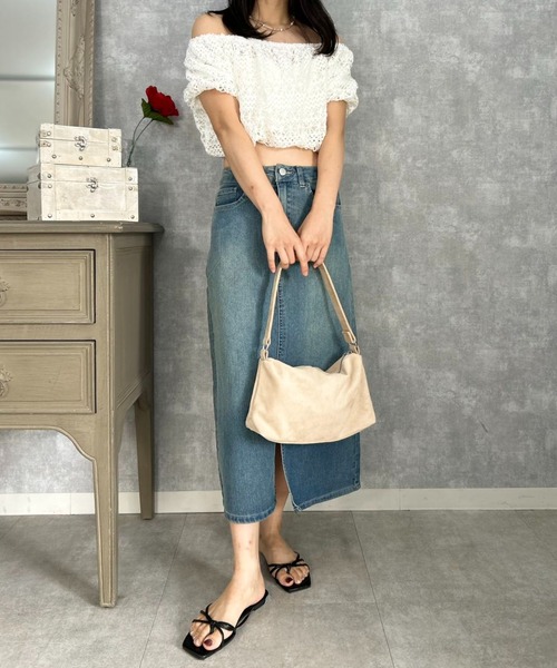 mebole(メボレ)の「Summer Breeze Off-Shoulder(Tシャツ/カットソー・レディース・ピンク/ホワイト・FREE)」の21枚目の写真